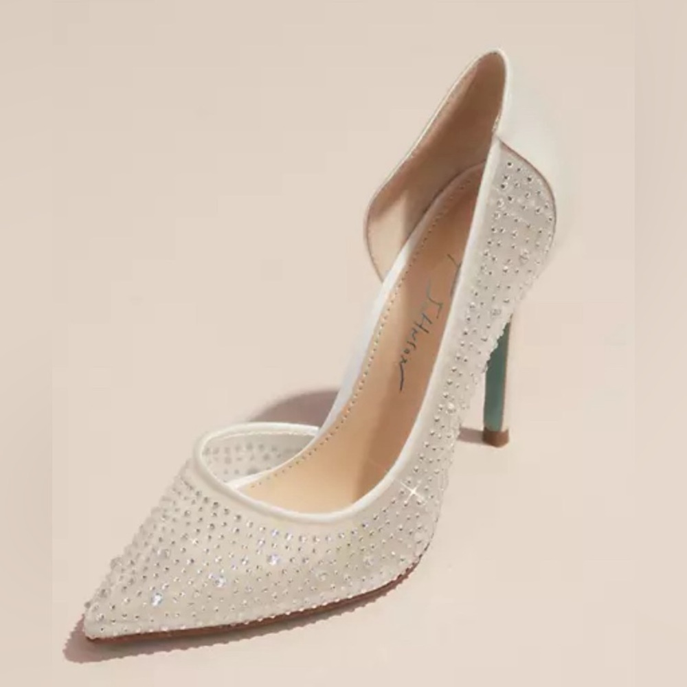 BETSEY JOHNSON X DB
mesh and satin crystal pumps